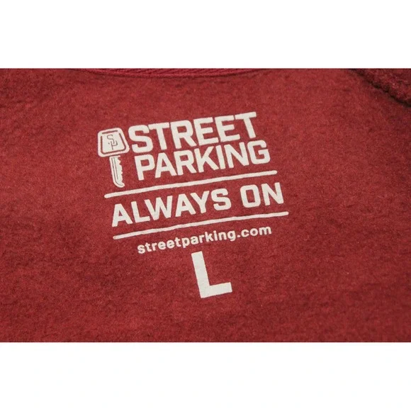 Street Parking Community Print Hoodie Unisex Size Large Fleece Gym Pullover - Picture 8 of 8